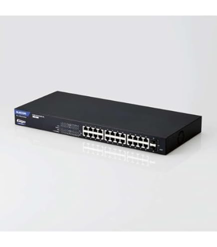 Amazon | エレコム スイッチングハブ 24ポート ギガビット PoE機能搭載